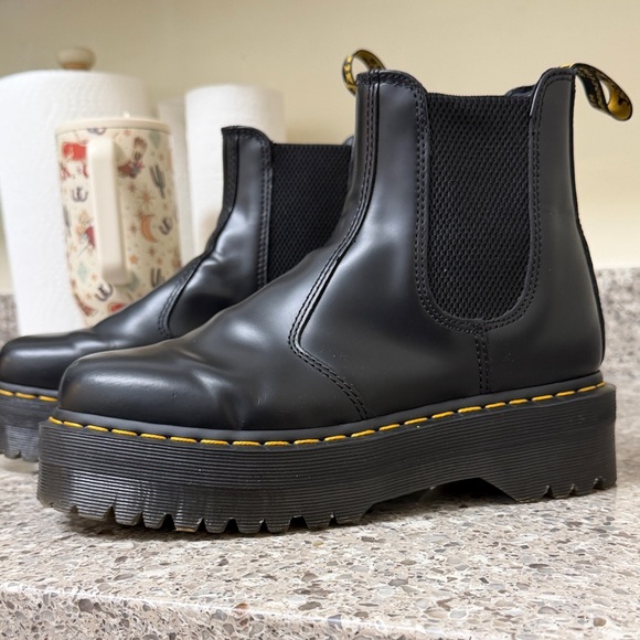 Dr. Martens Black Platform Chelsea Boots - Picture 5 of 5